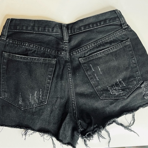 Free People Black Denim Shorts, Size 27 - Picture 2 of 3